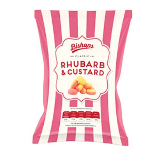 Picture of Bags Bishops Rhubarb Custard 150g x30